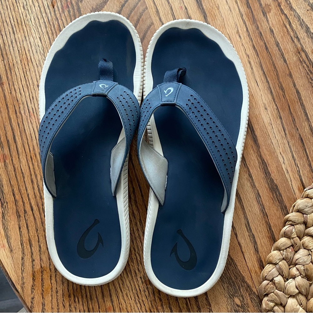 OluKai Men’s Sandals Navy Blue